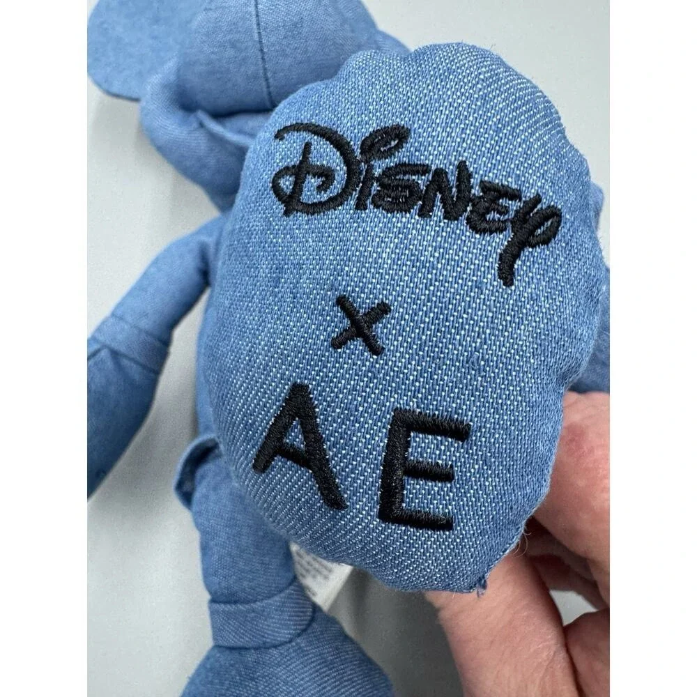 Disney Mickey Mouse X AE American Eagle Blue Denim Special Edition Plush 12